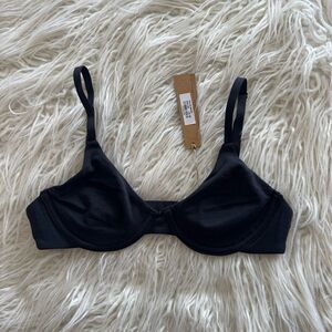 Skims Cotton Jersey T-shirt Bra Soot Size 30B